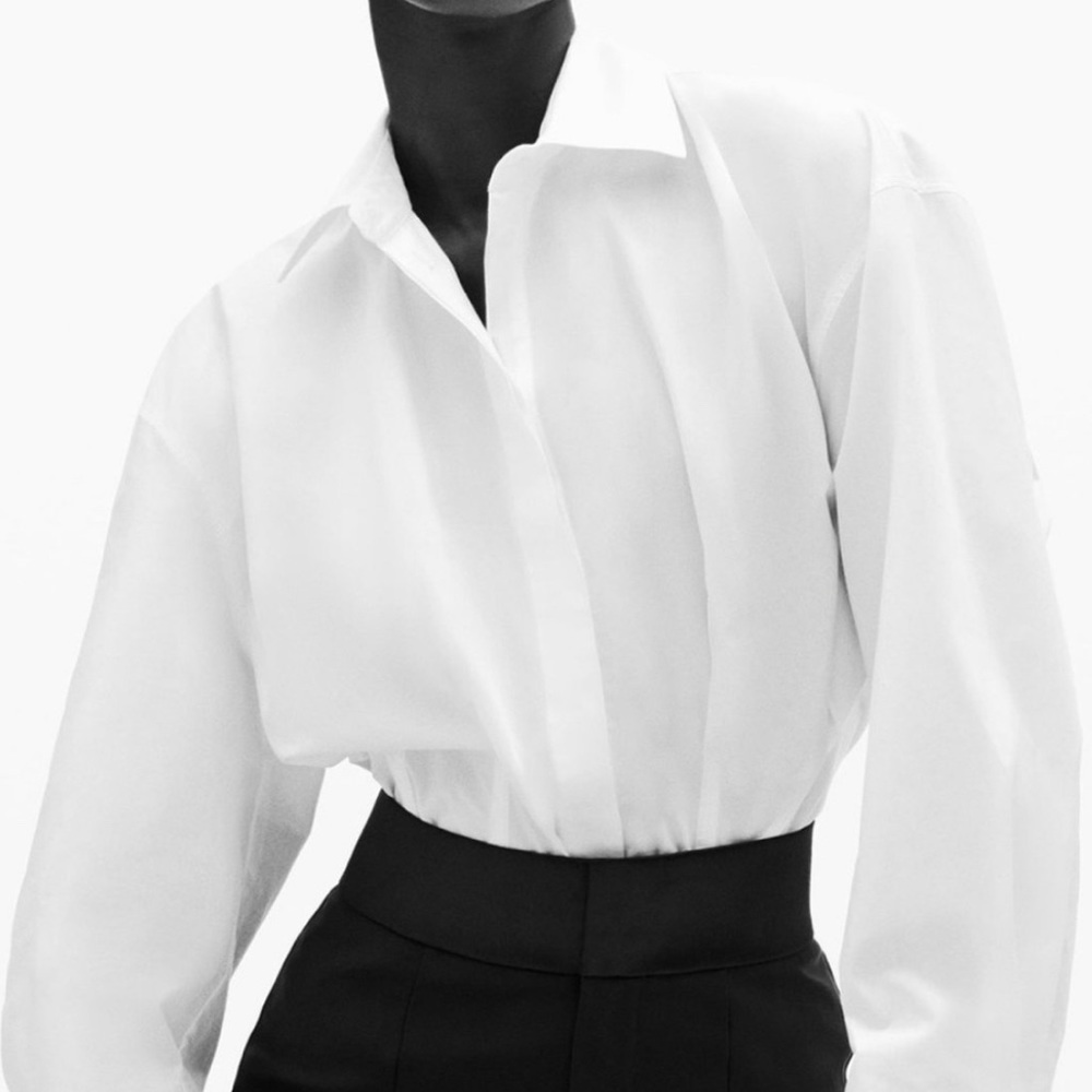 ❌ SOLD ❌ Zara Cotton Shirt/Bodysuit XS